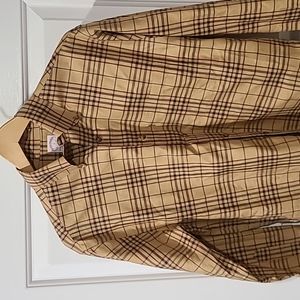 Brooks Brothers khaki plaid sport shirt